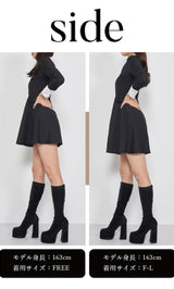 モデル:163cm(着用サイズ:FREE/F-L 着用カラー:BLK)