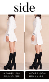 モデル:165cm(着用サイズ:FREE/F-L 着用カラー:WHT)