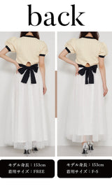 モデル:153cm(着用サイズ:F-S/FREE 着用カラー:WHT)