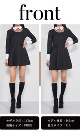 モデル:163cm(着用サイズ:FREE/F-L 着用カラー:BLK)
