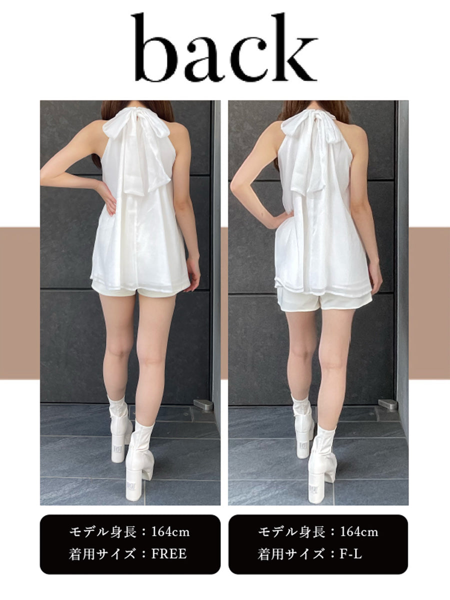 モデル:164cm(着用サイズ:FREE/F-L 着用カラー:WHT)