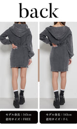 モデル:163cm(着用サイズ:FREE/F-L 着用カラー:BLK)