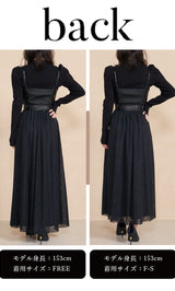 モデル:153cm(着用サイズ:F-S/FREE 着用カラー:BLK)