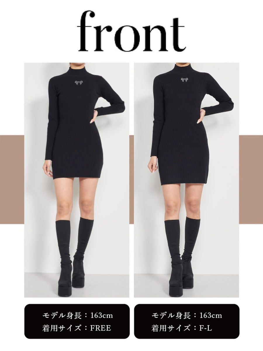 モデル:163cm(着用サイズ:FREE/F-L 着用カラー:BLK)