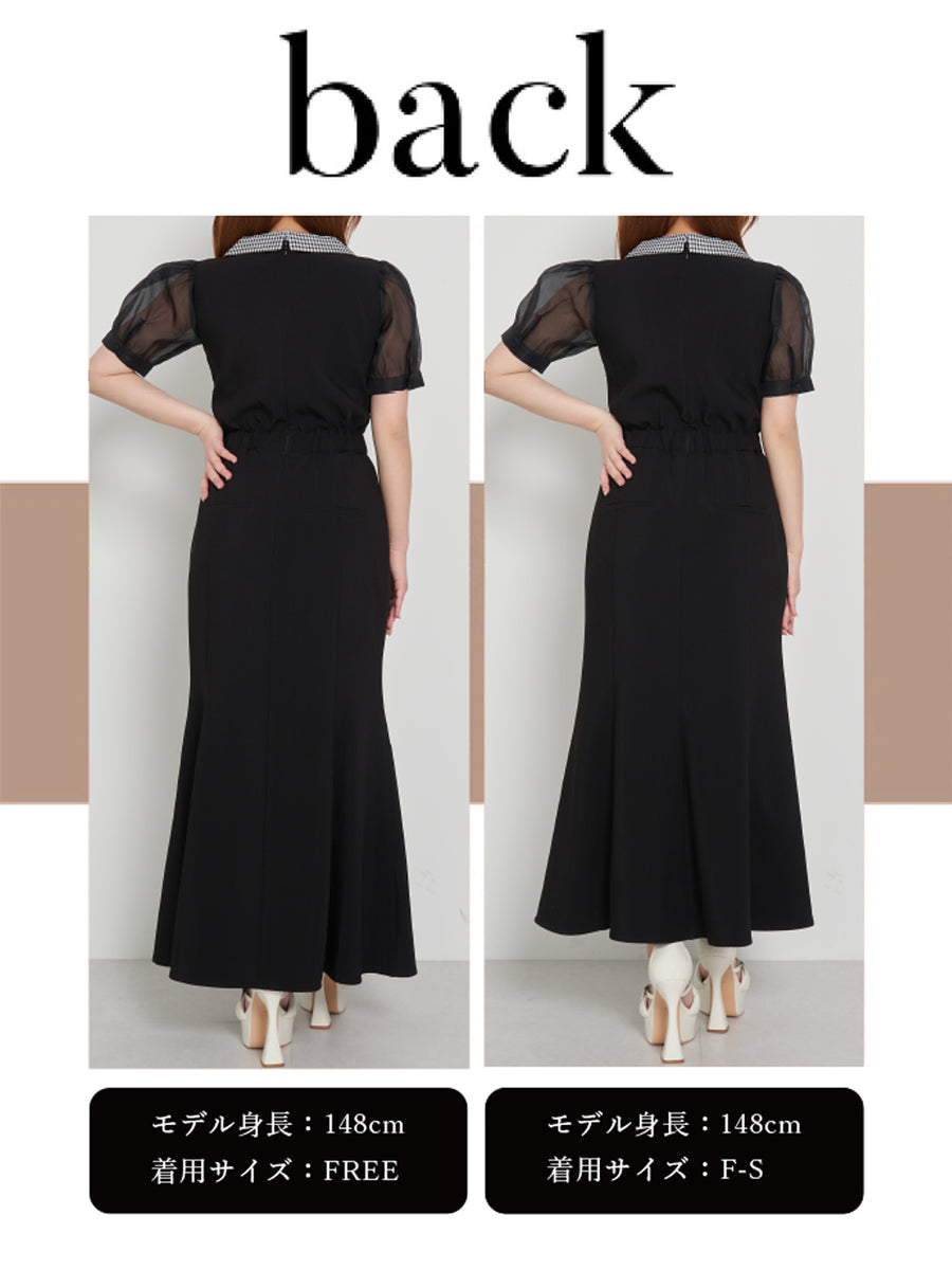 モデル:148cm(着用サイズ:F-S/FREE 着用カラー:BLK)
