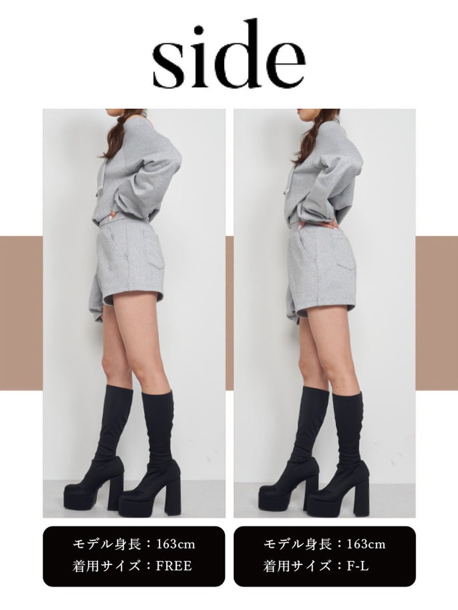 モデル:163cm(着用サイズ:FREE/F-L 着用カラー:GRY)