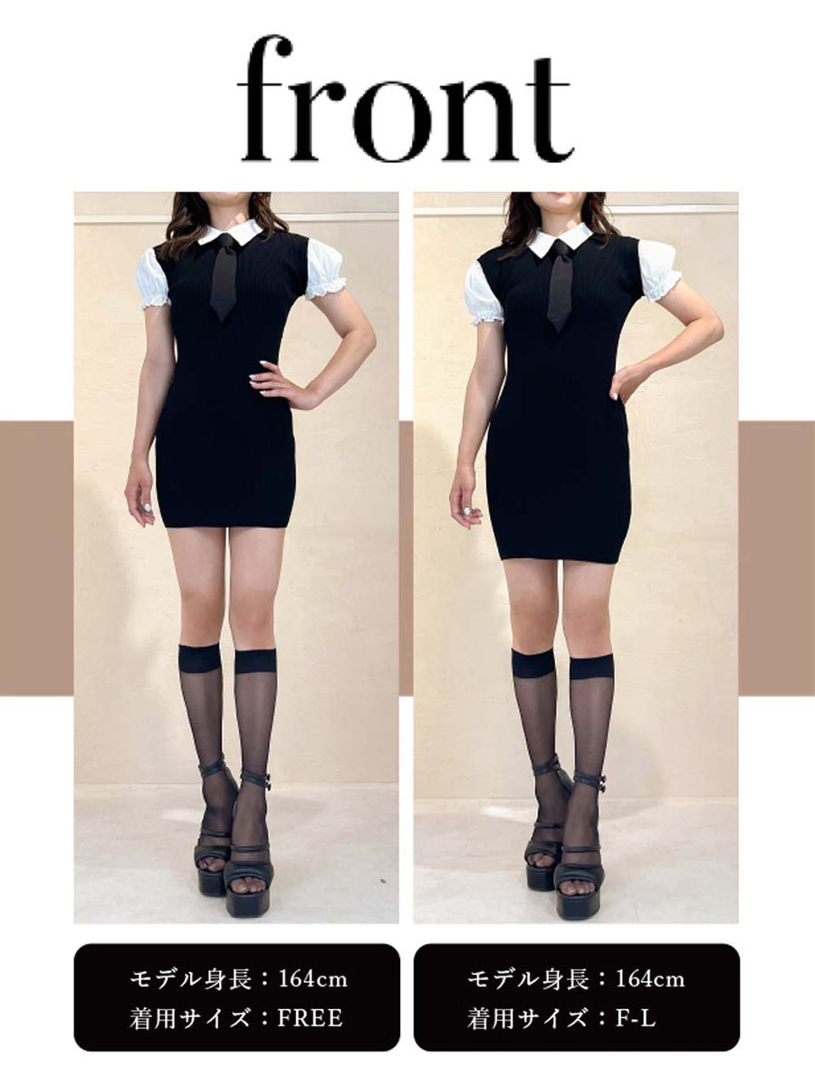 モデル:164cm(着用サイズ:FREE/F-L 着用カラー:BLK)