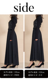 モデル:153cm(着用サイズ:F-S/FREE 着用カラー:BLK)