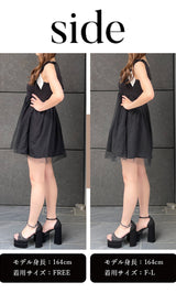 モデル:164cm(着用サイズ:FREE/F-L 着用カラー:BLK)