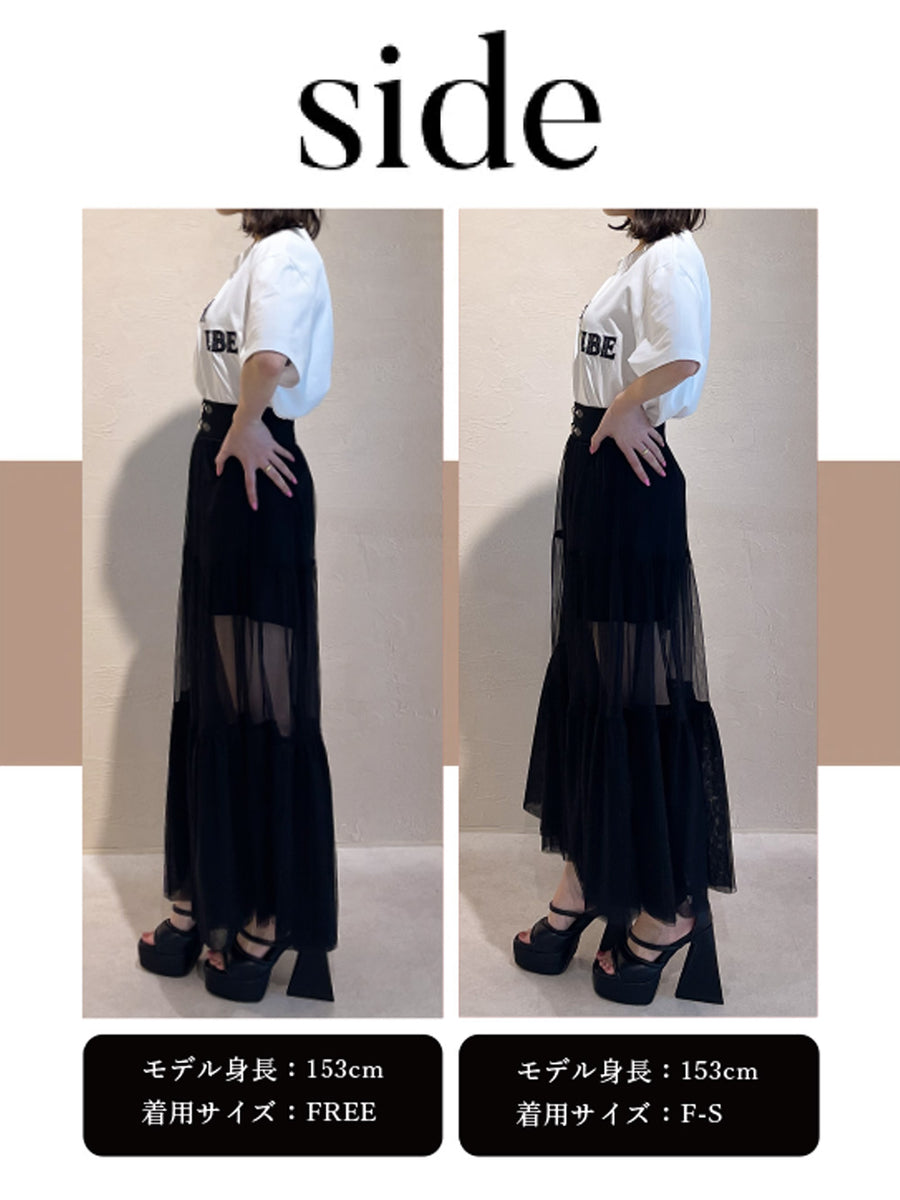 モデル:153cm(着用サイズ:F-S/FREE 着用カラー:BLK)