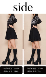 モデル:163cm(着用サイズ:FREE/F-L 着用カラー:BLK)