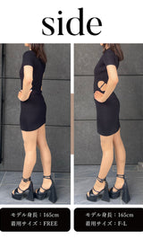 モデル:165cm(着用サイズ:FREE/F-L 着用カラー:BLK)