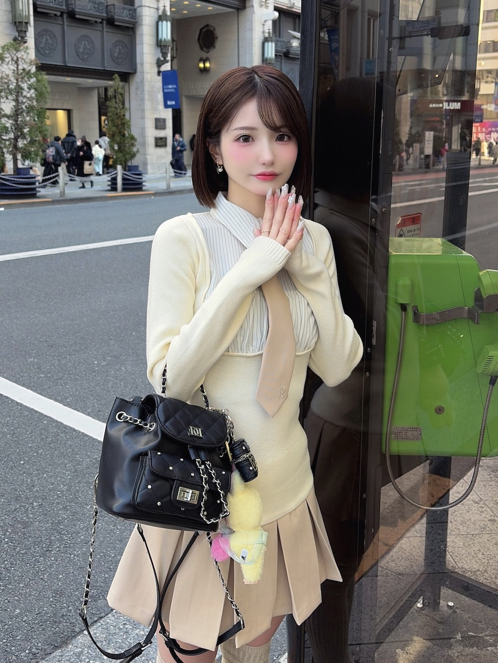 モデル:158cm(着用サイズ:FREE 着用カラー:BEG)