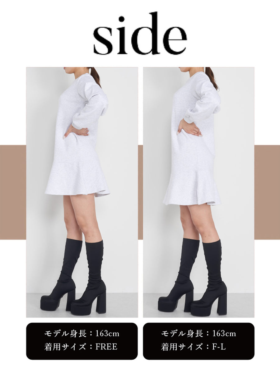 モデル:163cm(着用サイズ:FREE/F-L 着用カラー:GRY)