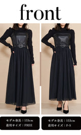 モデル:153cm(着用サイズ:F-S/FREE 着用カラー:BLK)