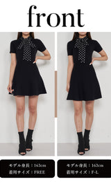 モデル:163cm(着用サイズ:FREE/F-L 着用カラー:BLK)