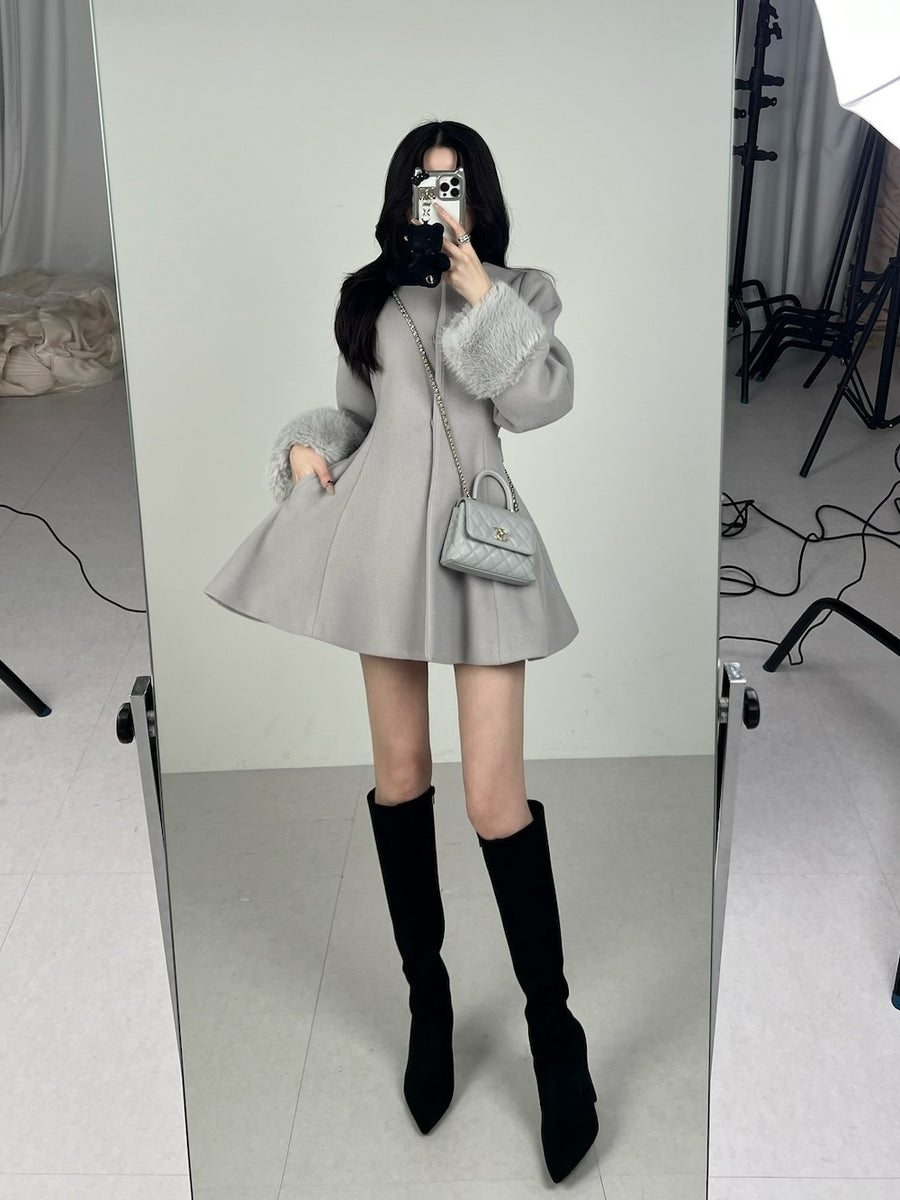 モデル:160cm(着用サイズ:FREE 着用カラー:GRY)