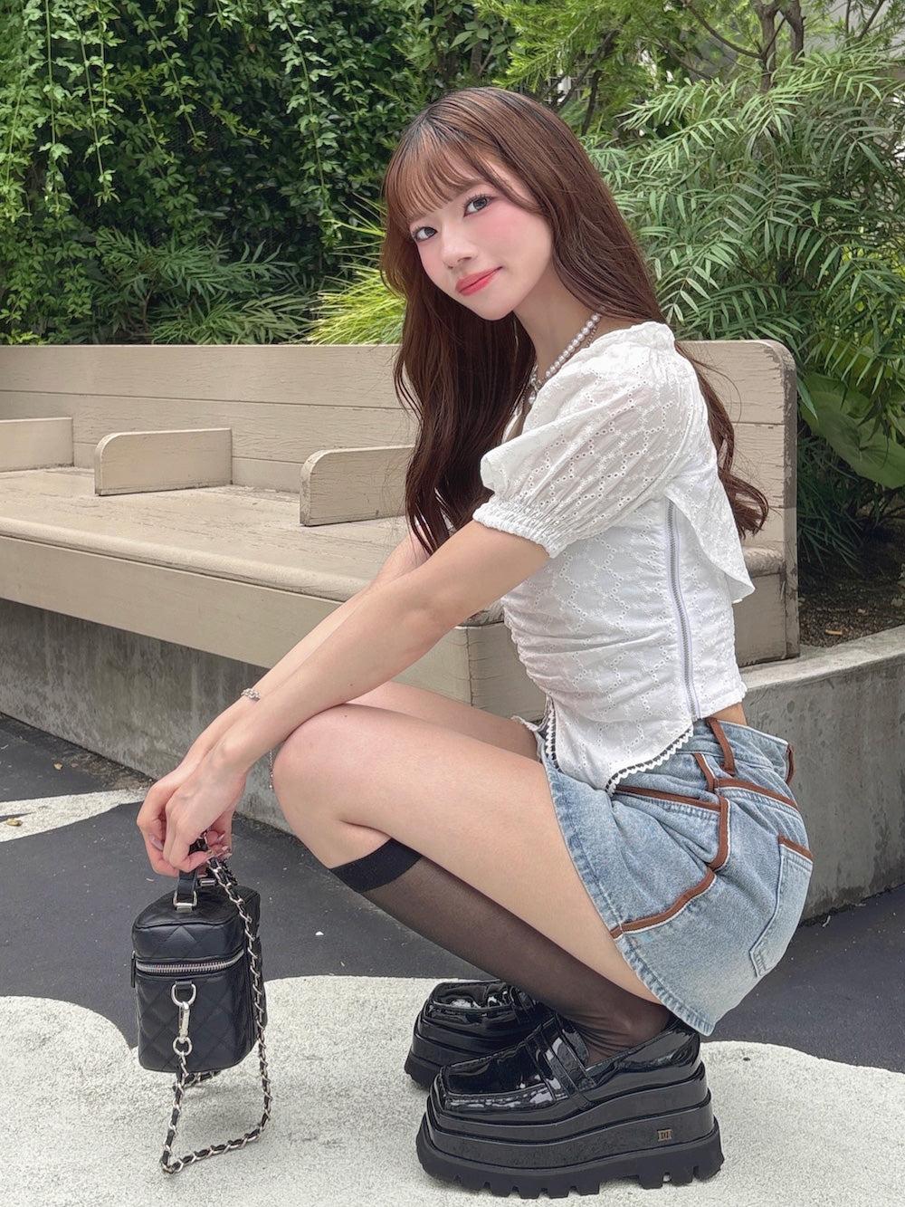 モデル:157cm(着用サイズ:S 着用カラー:BLU)