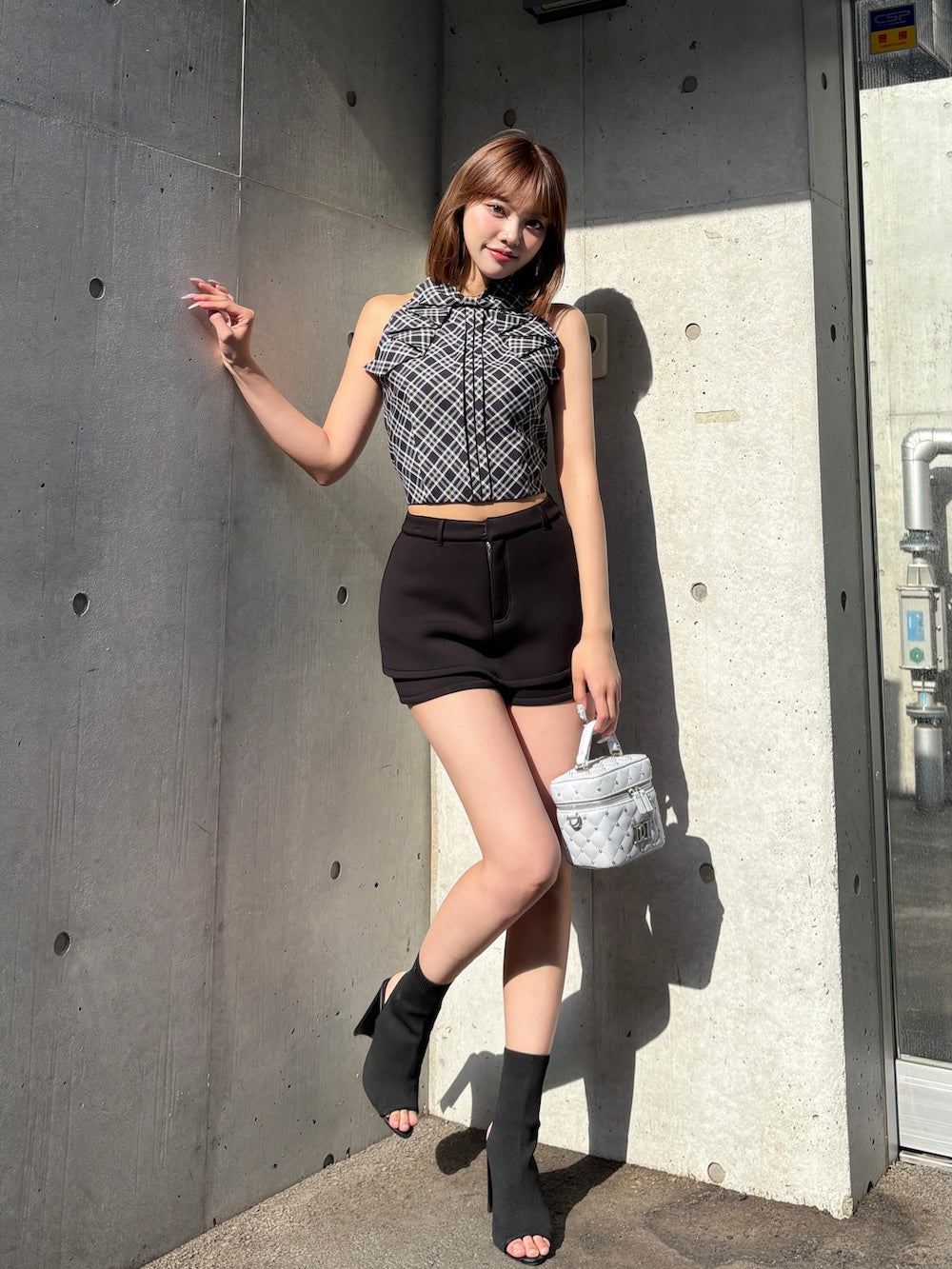 モデル:163cm(着用サイズ:FREE 着用カラー:NVY)