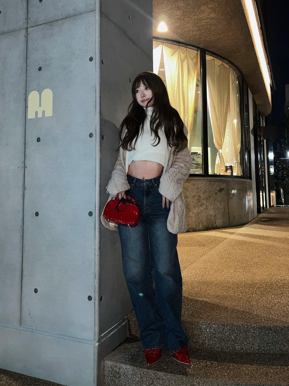 モデル:159cm(着用サイズ:FREE 着用カラー:BEG)