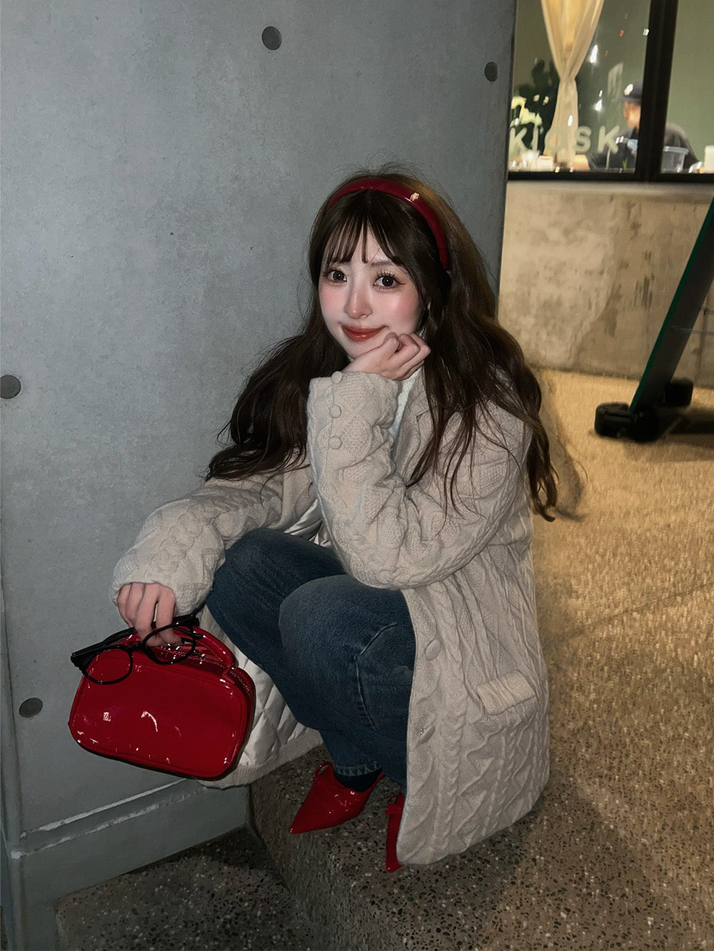 モデル:159cm(着用サイズ:FREE 着用カラー:BEG)
