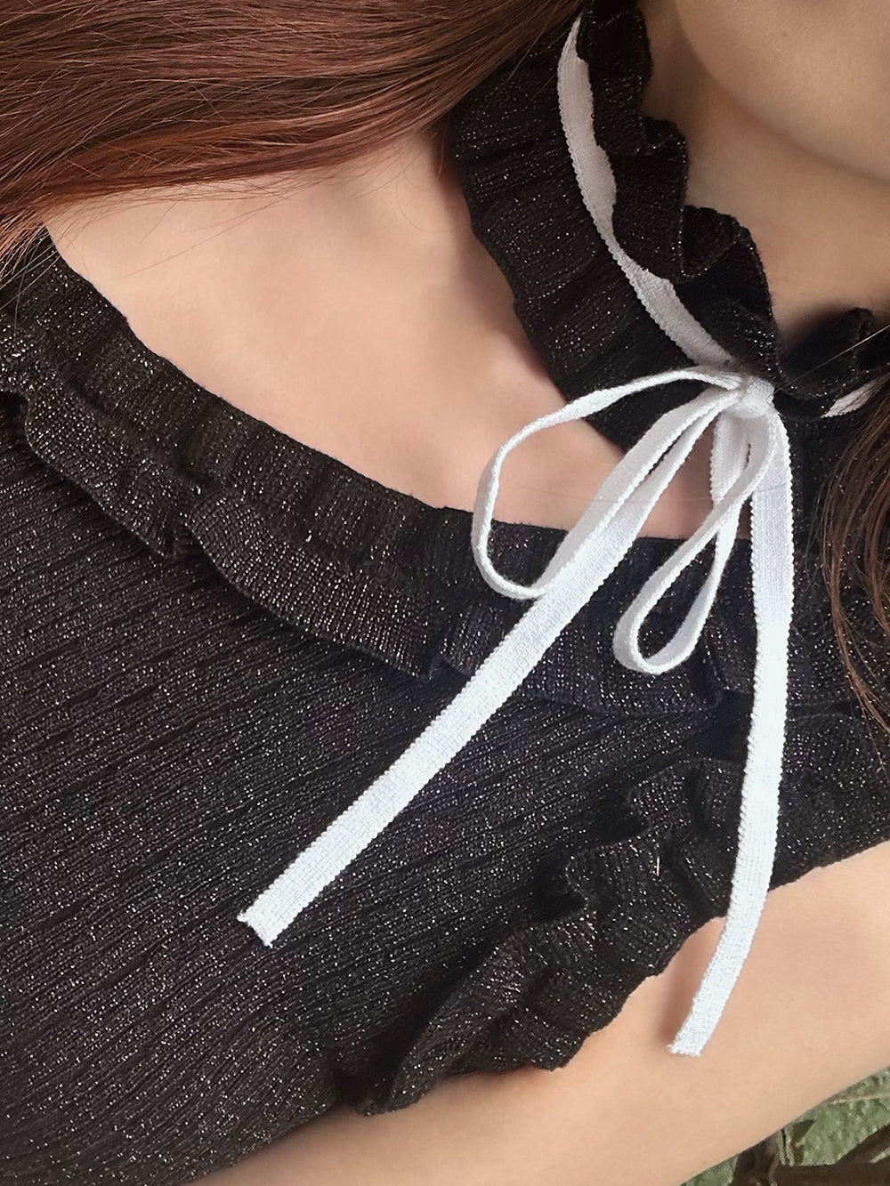 モデル:161cm(着用サイズ:FREE 着用カラー:BLK)