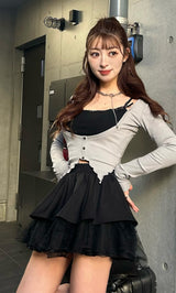 モデル:159cm(着用サイズ:FREE 着用カラー:GRY)