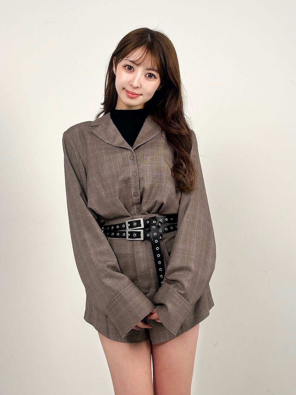 モデル:159cm(着用サイズ:S 着用カラー:BRN)