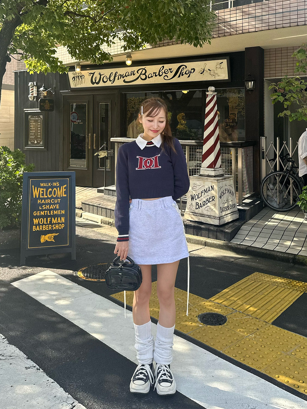 モデル:156cm(着用サイズ:FREE 着用カラー:L-GRY)