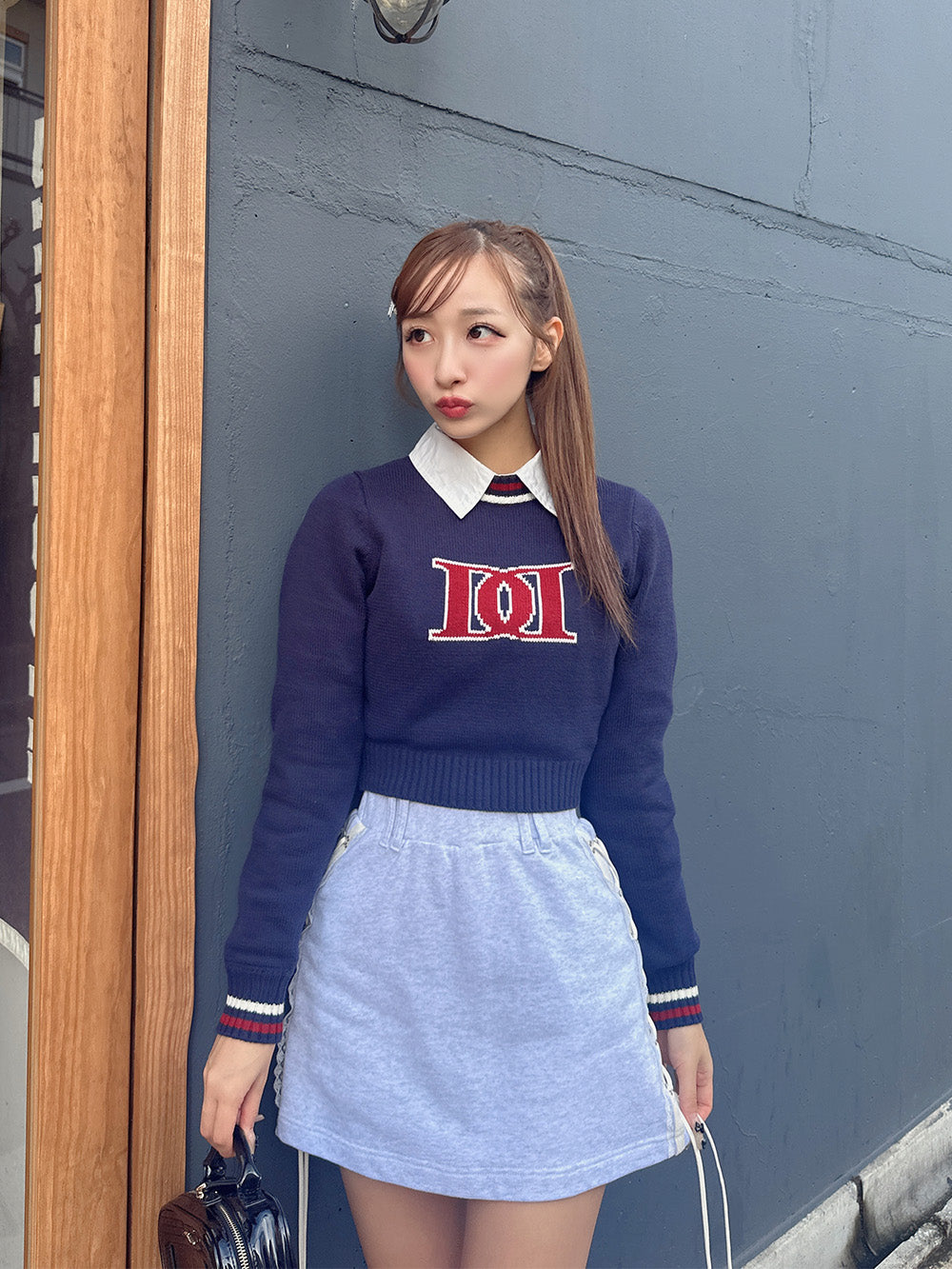 モデル:156cm(着用サイズ:FREE 着用カラー:NVY)