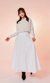 モデル:158cm(着用サイズ:FREE 着用カラー:WHT)