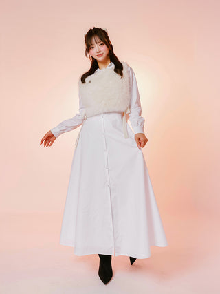 モデル:158cm(着用サイズ:FREE 着用カラー:WHT)