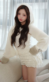 モデル:158cm(着用サイズ:FREE 着用カラー:WHT)