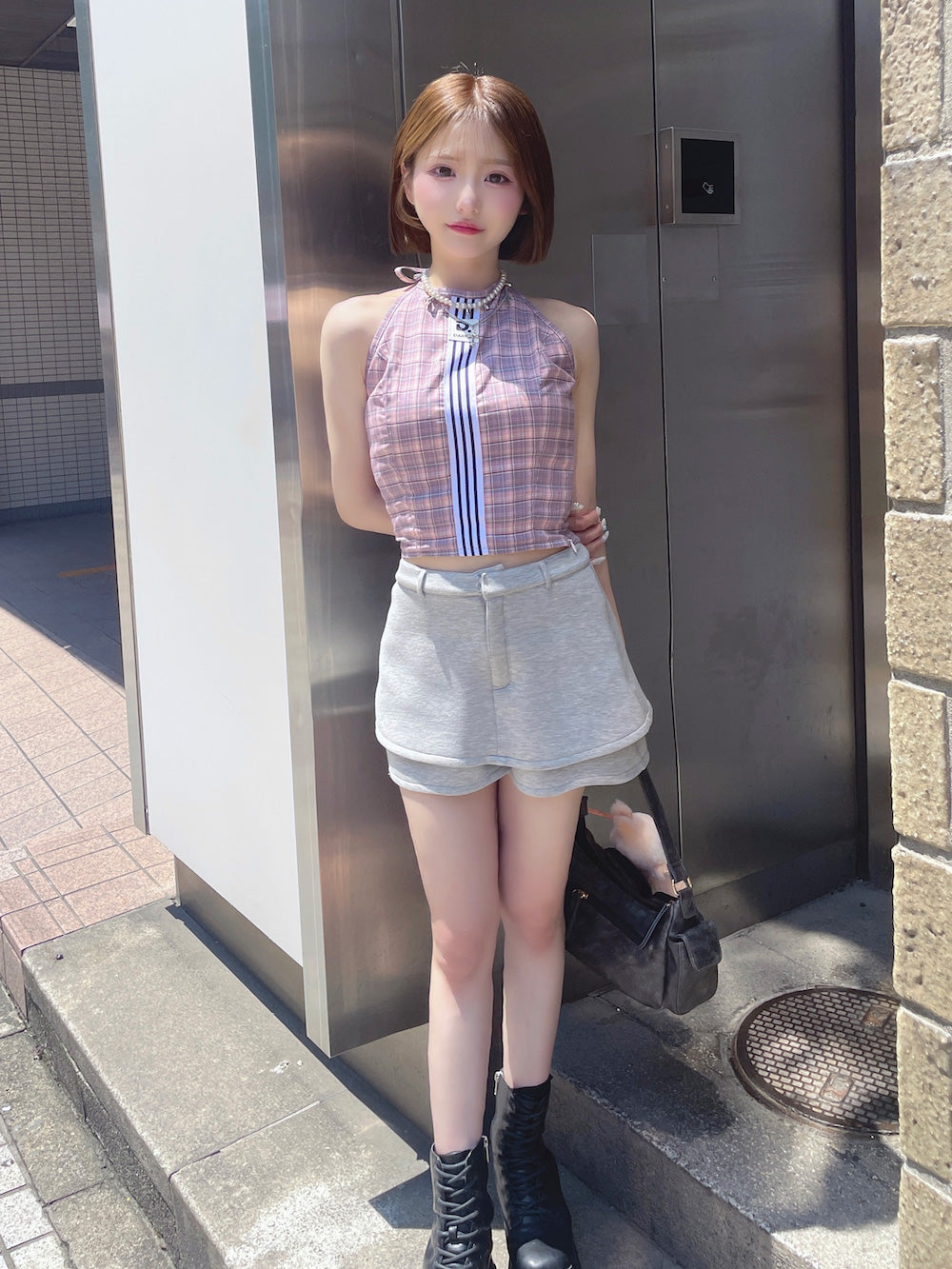 モデル:158cm(着用サイズ:S 着用カラー:GRY)