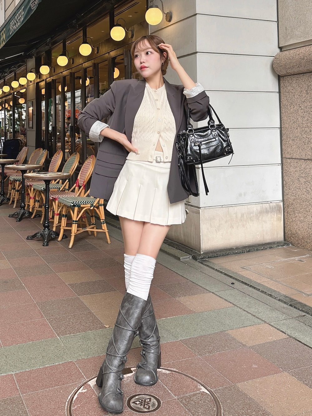 モデル:166cm(着用サイズ:M 着用カラー:IVO)