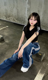 モデル:161cm(着用サイズ:FREE 着用カラー:BLK)