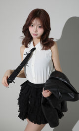 モデル:158cm(着用サイズ:FREE 着用カラー:WHT)