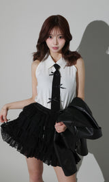 モデル:158cm(着用サイズ:FREE 着用カラー:WHT)