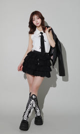 モデル:158cm(着用サイズ:FREE 着用カラー:WHT)