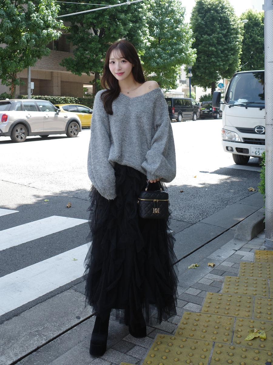 モデル:156cm(着用サイズ:FREE 着用カラー:GRY)