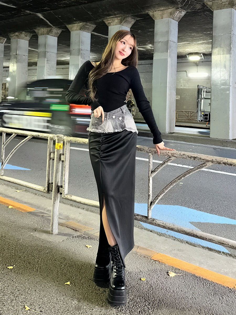 モデル:156cm(着用サイズ:S 着用カラー:BLK)