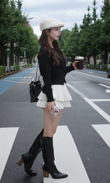 モデル:158cm(着用サイズ:FREE 着用カラー:BLK)