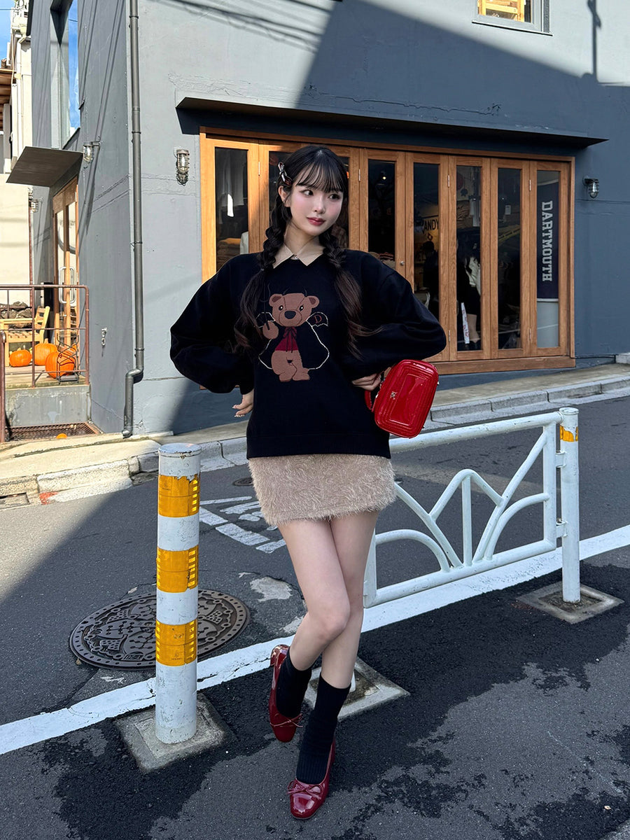 モデル:163cm(着用サイズ:FREE 着用カラー:BLK)