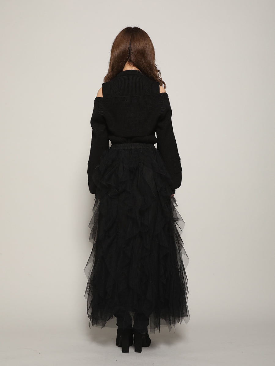 モデル:158cm(着用サイズ:FREE 着用カラー:BLK)