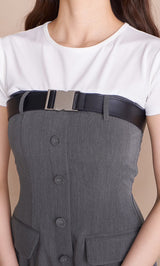 モデル:164cm(着用サイズ:FREE 着用カラー:GRY)