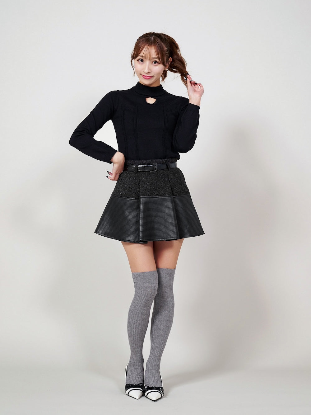 モデル:156cm(着用サイズ:S 着用カラー:BLK)