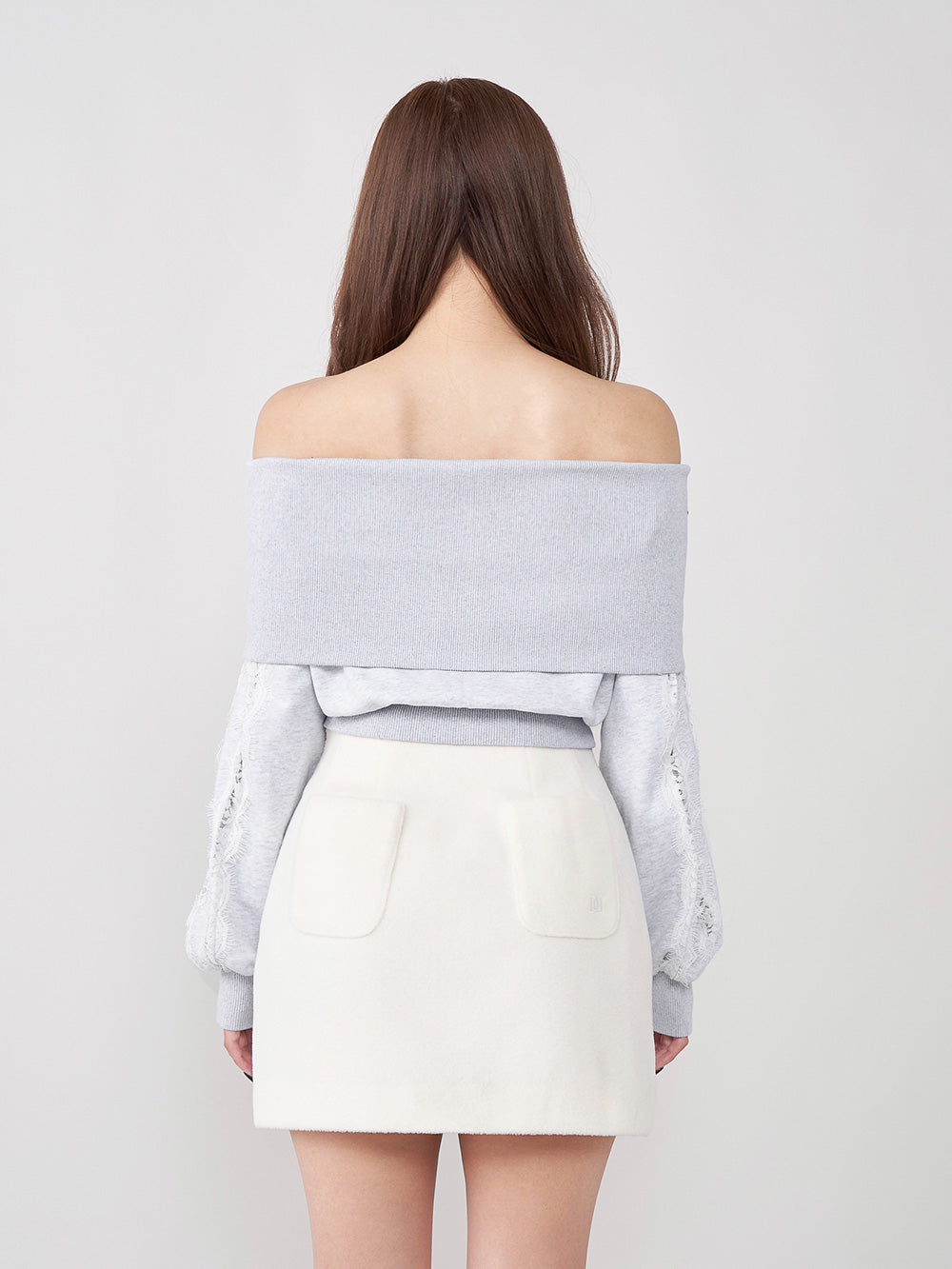 モデル:158cm(着用サイズ:FREE 着用カラー:L-GRY)