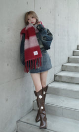 モデル:155cm(着用サイズ:FREE 着用カラー:BLU)