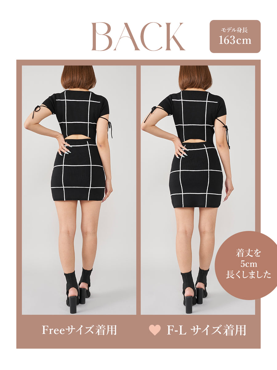 モデル:163cm(着用サイズ:FREE 着用カラー:BLK)