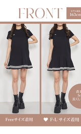 モデル:163cm(着用サイズ:FREE/F-L 着用カラー:BLK)